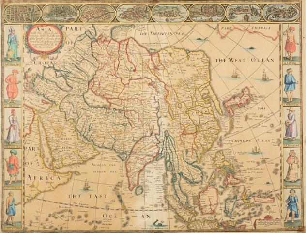 Asia 17世紀 古地図「アジア図」(John Speed) / 天牛書店 / 古本、中古本、古書籍の通販は「日本の古本屋」 / 日本の古本屋